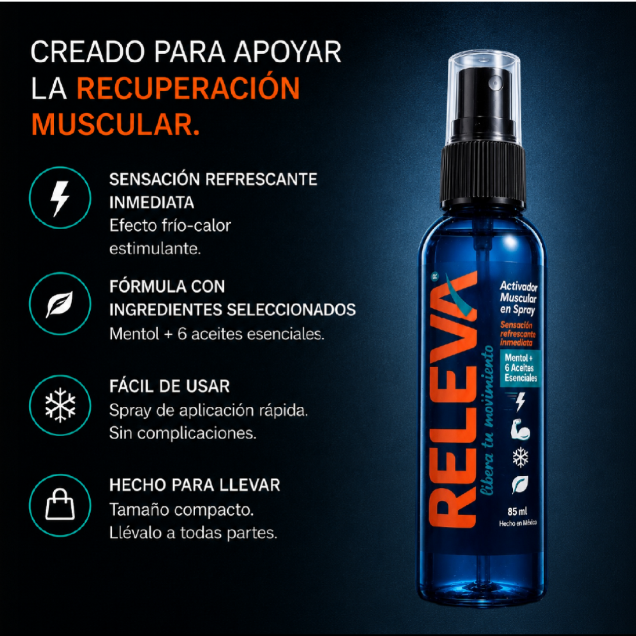 RELEVA® | activador muscular en spray